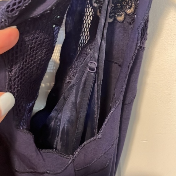 Rare Anthropologie Maeve blue/Purple Embroidered Floral Lace Dress Small - Picture 10 of 14